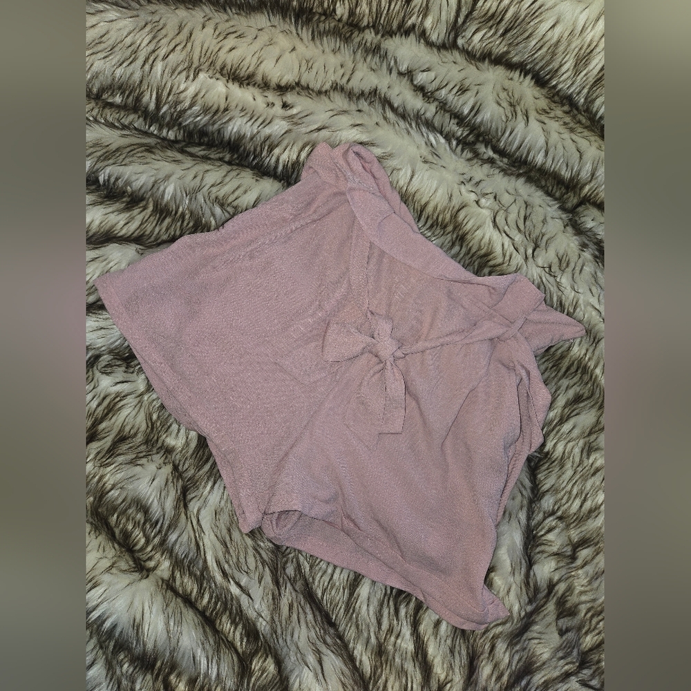 HYFVE Soft Pink Shorts with Bow Detail